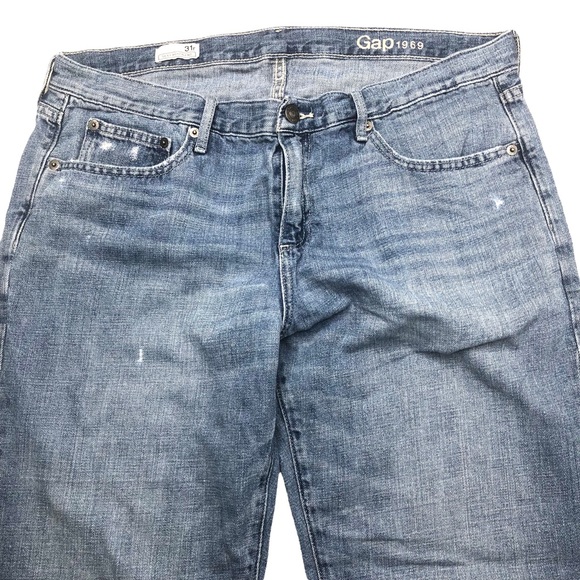 GAP 1969 Mid Rise Distressed Sexy Boyfriend Jeans - Picture 3 of 16